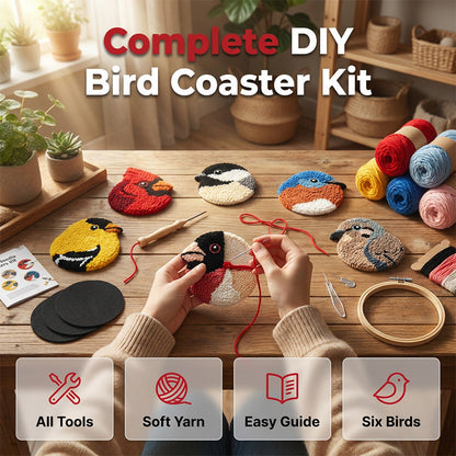 ⏳Limited-time 50% off⏰Complete DIY Bird Coaster Kit (Not a finished product)☕🐦