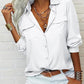 ⏳Limited-time 50% off⏰Women's Solid Lapel Long Sleeves Button-Down Shirt👔