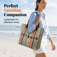 ⏳Limited-time 50% off⏰Women’s Rainbow Striped Woven Tote Bag👜