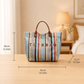 ⏳Limited-time 50% off⏰Women’s Rainbow Striped Woven Tote Bag👜