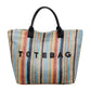 ⏳Limited-time 50% off⏰Women’s Rainbow Striped Woven Tote Bag👜