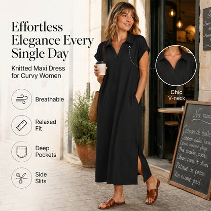⏳Limited-time 50% off⏰Women's Casual Maxi Dress with Side Split👔👗