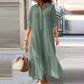 ⏳Limited-time 50% off⏰Women's Vintage Lapel Neck Long Dress👗