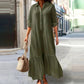 ⏳Limited-time 50% off⏰Women's Vintage Lapel Neck Long Dress👗