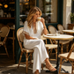 ⏳Limited-time 50% off⏰Women’s V-Neck Top and Wide Leg Pants Set👚👖