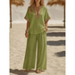 ⏳Limited-time 50% off⏰Women’s V-Neck Top and Wide Leg Pants Set👚👖