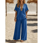 ⏳Limited-time 50% off⏰Women’s V-Neck Top and Wide Leg Pants Set👚👖