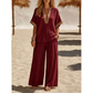 ⏳Limited-time 50% off⏰Women’s V-Neck Top and Wide Leg Pants Set👚👖