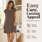 ⏳Limited-time 50% off⏰Women's Crew Neck Solid Color Dress👗