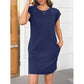 ⏳Limited-time 50% off⏰Women's Crew Neck Solid Color Dress👗