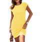 ⏳Limited-time 50% off⏰Women's Crew Neck Solid Color Dress👗
