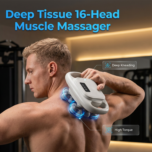 ⏳Limited-time 50% off⏰Cordless Muscle Massager with 16 Massage Heads💆