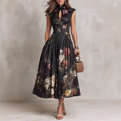 ⏳Limited-time 50% off⏰Women's Elegant Sleeveless Floral Dress🐦‍🔥👗