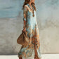 ⏳Limited-time 50% off⏰Women's Elegant Retro Print Maxi Dress👔👗