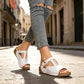 ⏳Limited-time 50% off⏰Women's Open Toe Cutout Wedge Slide Sandals👡