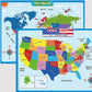⏳Limited-time 50% off⏰Geography Learning Poster Wall Map for Kids🗺️
