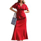 ⏳Limited-time 50% off⏰Women's V-Neck Polka Dot Maxi Dress🎀👗