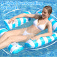 ⏳Limited-time 50% off⏰Inflatable Stripe Pool Float Lounge Chair🌊🏖️