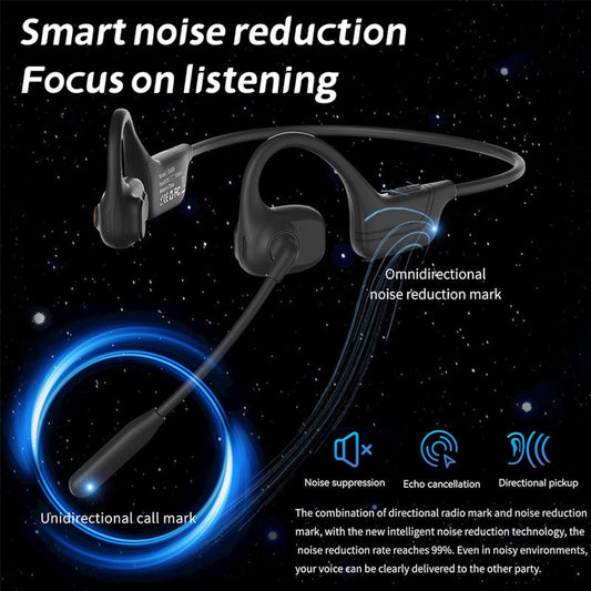 ⏳Limited-time 50% off⏰Open-Ear Bluetooth Headset with Noise-Cancelling Mic🎧