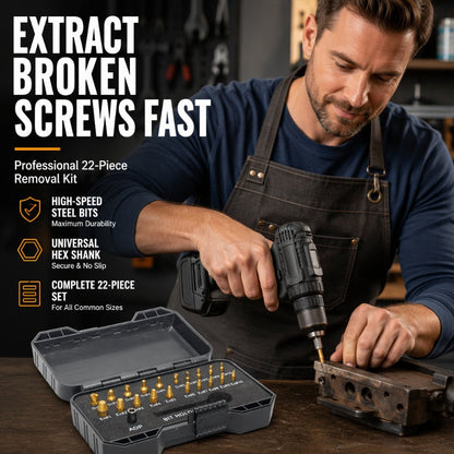⏳Limited-time 50% off⏰High-Speed Steel Damaged Screw Extractor Set🧰