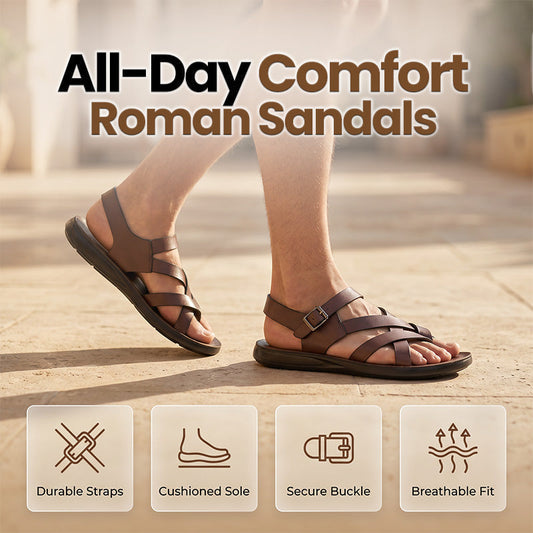 ⏳Limited-time 50% off⏰Men Roman Sandals Summer Casual Soft Sole Beach Shoes🩴