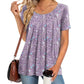 ⏳Limited-time 50% off⏰Women's Round Neck Short-Sleeved Floral Top💐👚