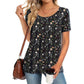 ⏳Limited-time 50% off⏰Women's Round Neck Short-Sleeved Floral Top💐👚