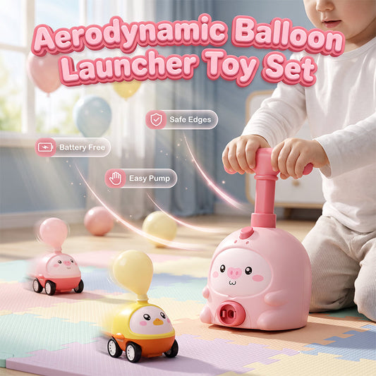 ⏳Limited-time 50% off⏰Balloon-Powered Launcher Car Toy Set for Kids🎈🧑‍🚀