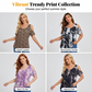 ⏳Limited-time 50% off⏰Women's Casual Scoop Neck Printed Top🌴👚