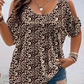 ⏳Limited-time 50% off⏰Women's Casual Scoop Neck Printed Top🌴👚