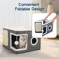 📢📢50% OFF & In Stock and Free Shipping✈️ 🏠 Foldable 2-in-1 Cat Cube House – Dual-Level Design, Built-in Scratching Pad & All-Season Comfort – Space-Saving & Portable 🐾