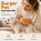 ⏳Limited-time 50% off⏰Cute Hamburger Pet Harness and Leash Set with Mini Backpack🍔🦮