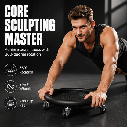 ⏳Limited-time 50% off⏰Abdominal Roller Wheel Disc with Knee Mat – Stable 💪