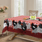 ⏳Limited-time 50% off⏰Red Plaid Rooster Tablecloth🐔🐓