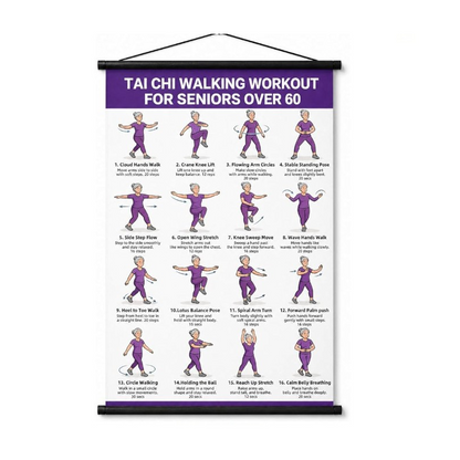 ⏳Limited-time 50% off⏰Tai Chi Workout Poster for Seniors☯️