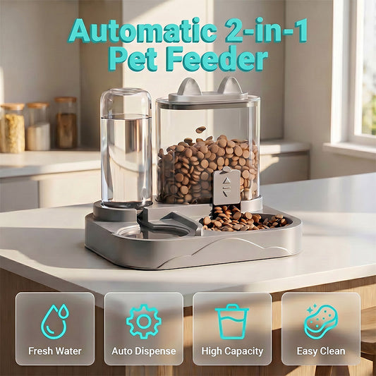 ⏳Limited-time 50% off⏰2-in-1 Pet Feeder and Water Dispenser🐾🥣