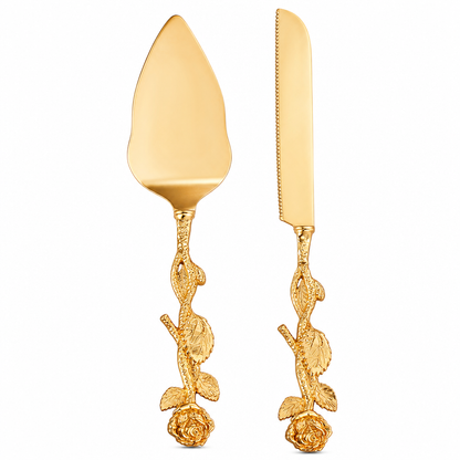 ⏳Limited-time 50% off⏰Exquisite Metal Alloy Cake Knife & Server Set 🍰🍽️