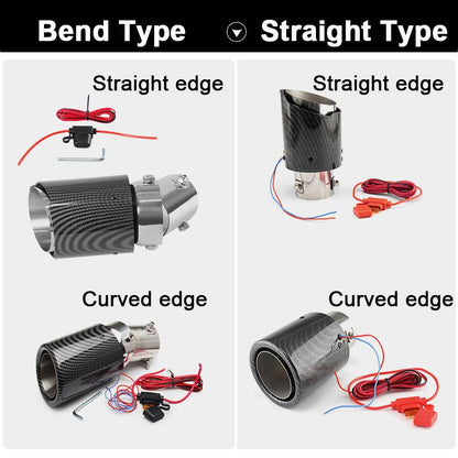 ⏳Limited-time 50% off⏰Universal LED Car Exhaust Pipe🚗🌪️🚨