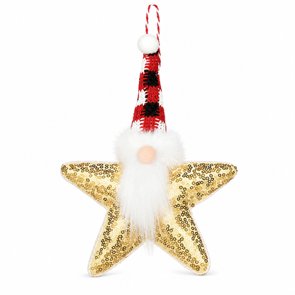 ⏳Limited-time 50% off⏰Sequin Santa Claus and Five-Pointed Star Hanging Ornaments for Christmas Tree Home Decoration🎅⭐