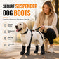 ⏳Limited-time 50% off⏰Waterproof Anti-Drop Dog Boots with Adjustable Harness Suspender🐕🛡️💦