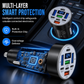 ⏳Limited-time 50% off⏰40W 8 in 1 Fast Car Adapter with Digital Voltage Display 4 USB and 4 PD Ports🚗⚡️