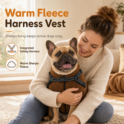 ⏳Limited-time 50% off⏰Warm Winter Dog Coat with Reflective Strips and Harness for Small and Medium Dogs🐶❄️