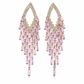 ⏳Limited-time 50% off⏰Rhombus Cubic Zirconia Tassel Drop Earrings🦚