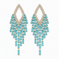 ⏳Limited-time 50% off⏰Rhombus Cubic Zirconia Tassel Drop Earrings🦚