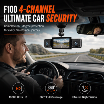 ⏳Limited-time 50% off⏰4-Lens Car Dash Cam 1080P HD – Infrared Night Vision & GPS Sync Recording🚗📹
