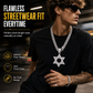 ⏳Limited-time 50% off⏰Hip Hop Iced Out Rhinestone Hollow Star of David with 50cm Chain✡️📿