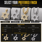 ⏳Limited-time 50% off⏰Hip Hop Iced Out Rhinestone Hollow Star of David with 50cm Chain✡️📿