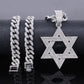 ⏳Limited-time 50% off⏰Hip Hop Iced Out Rhinestone Hollow Star of David with 50cm Chain✡️📿
