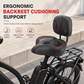 🚲 Save 50%! 🪑 Wide Bicycle Saddle – Backrest & oversized comfort for e-bikes ✨