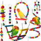 ⏳Limited-time 50% off⏰Parrot Toy Set with Swing Perch and Chewing Toys for Bird Cage Decoration and Boredom Relief🦜🪀